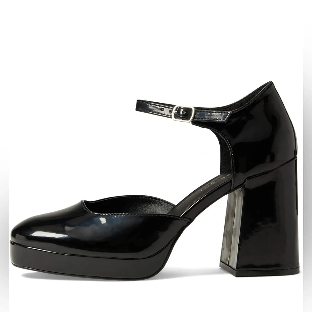 Madden Girl NIB Oliverr Black Patent Leather platform SZ 8.5 - Picture 3 of 10